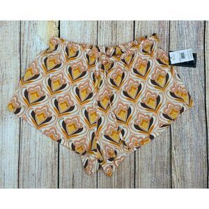 Volcom Women's Retrospectacle Shorts Size Small Hazelnut Elastic Waist‎ NWT